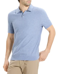 Soris Short-Sleeve Polo in Light Bilen