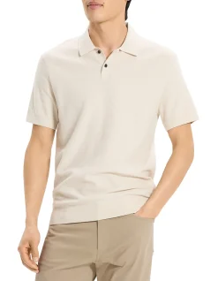 Soris Short-Sleeve Polo in Light Bilen