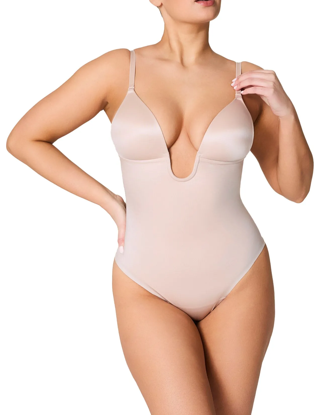 SPANXshape Suit Your Fancy Plunge Low-Back Thong Bodysuit