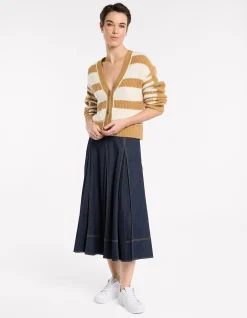 SPLICED STRIPE CARDI