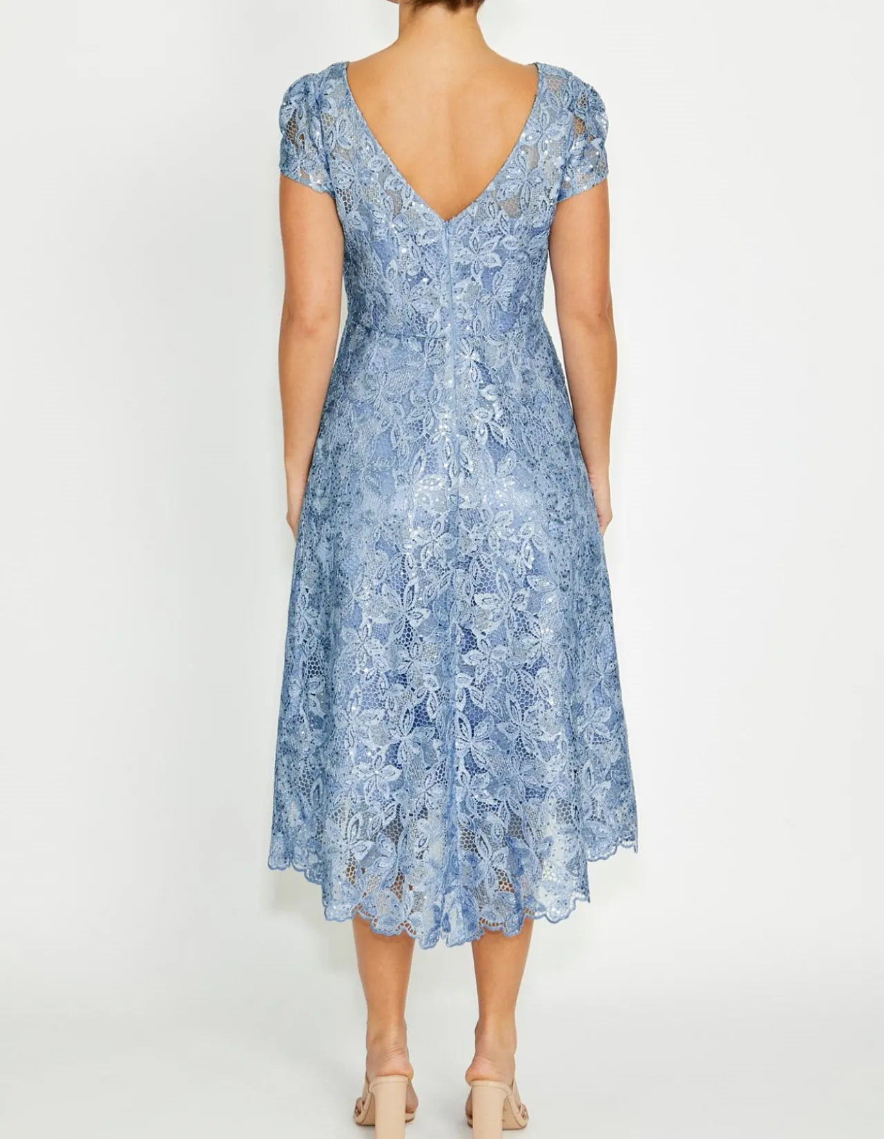 STELLAR SKY BLUE A-LINE DRESS