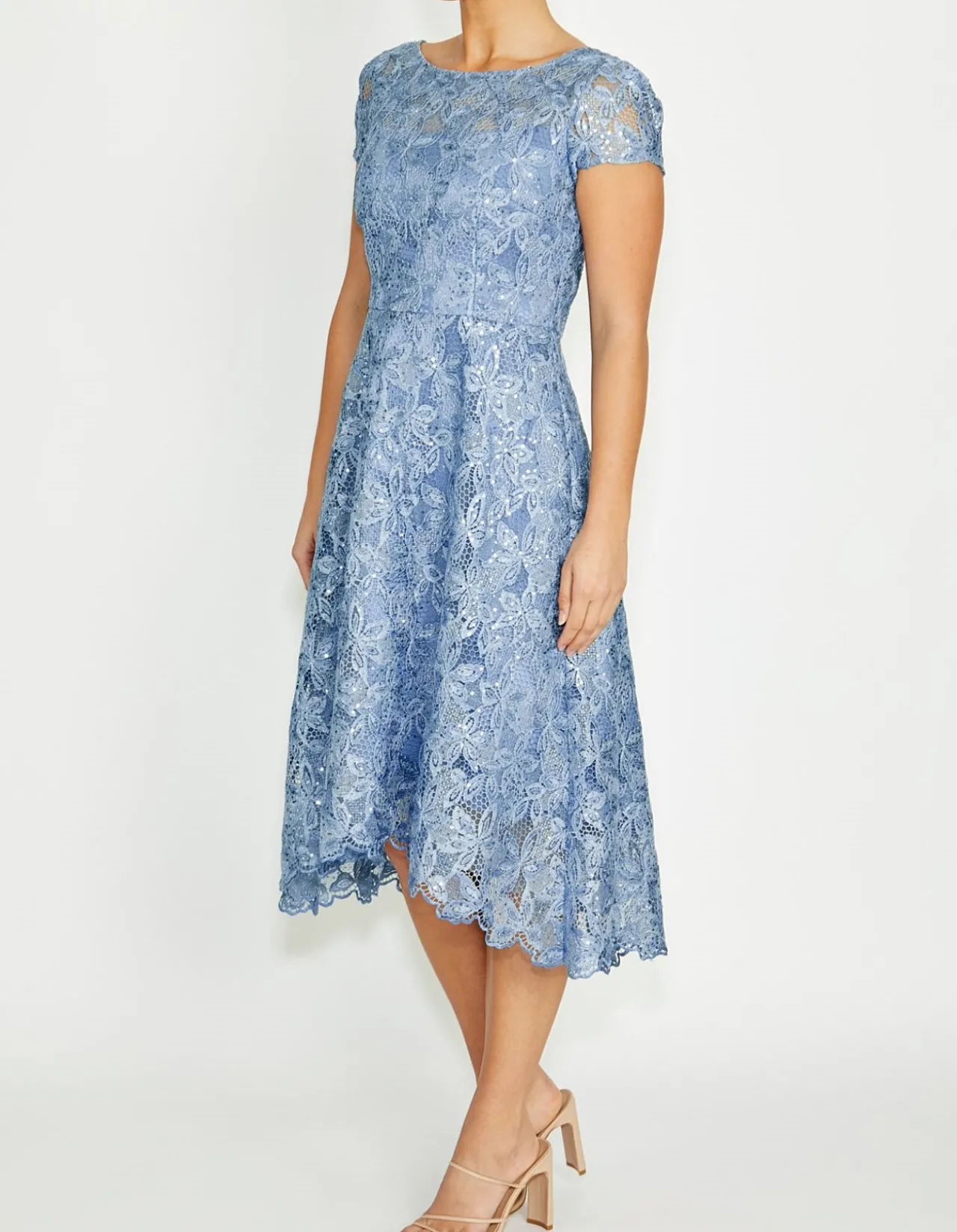 STELLAR SKY BLUE A-LINE DRESS
