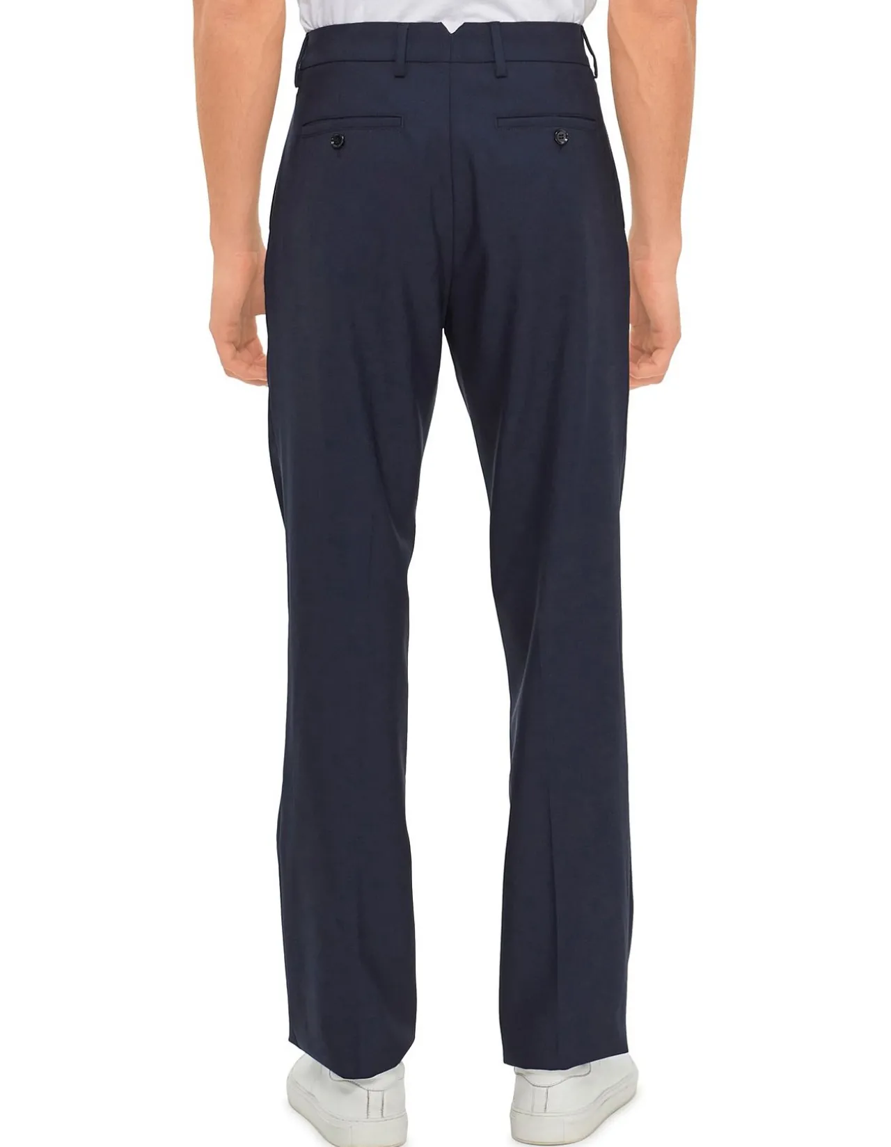 Straight Fit Trousers Navy Blue