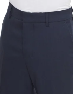 Straight Fit Trousers Navy Blue
