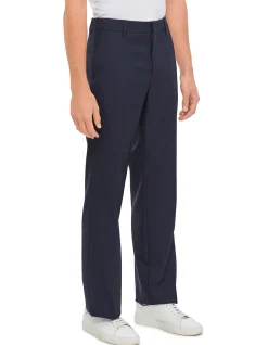 Straight Fit Trousers Navy Blue