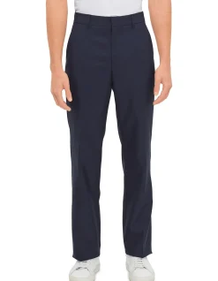 Straight Fit Trousers Navy Blue