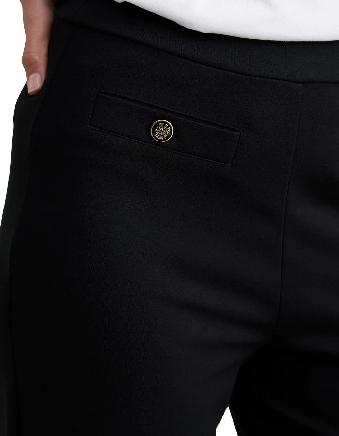 Straight Leg Ponte Pant - Black