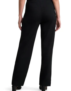 Straight Leg Ponte Pant - Black
