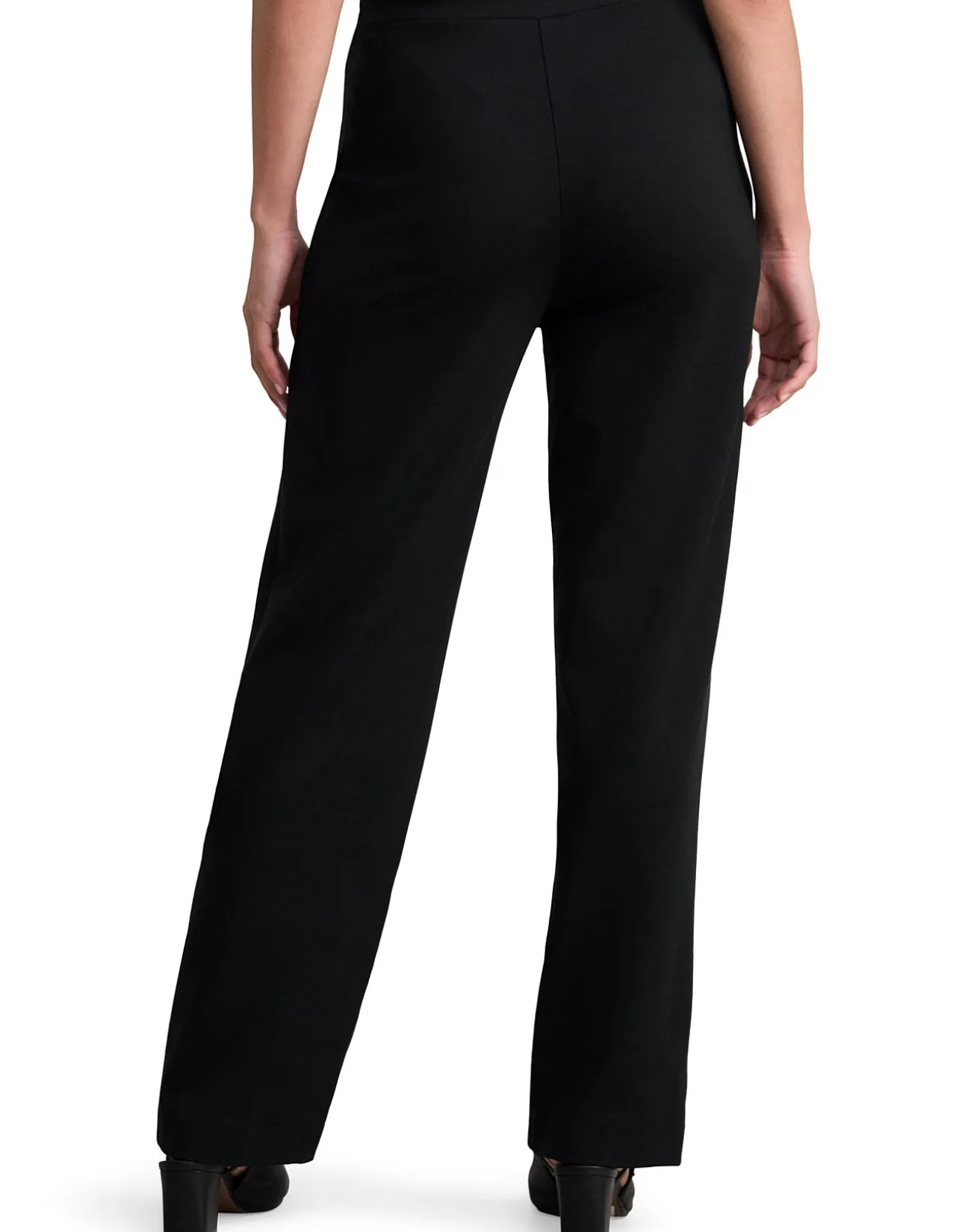 Straight Leg Ponte Pant - Black