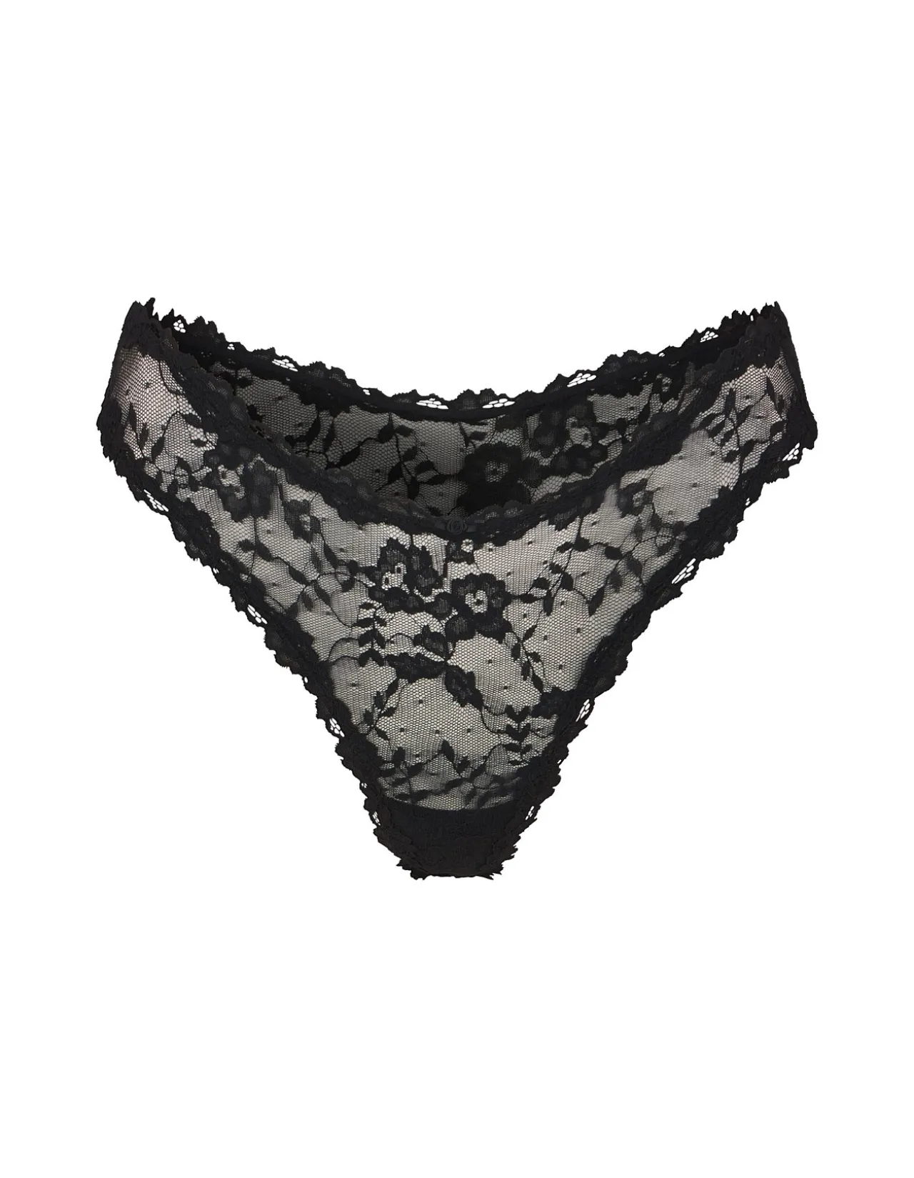 STRETCH LACE DIPPED THONG