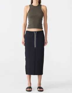 Stretch Twill Minimal Skirt