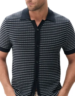 STRIPE BUTTON THRU