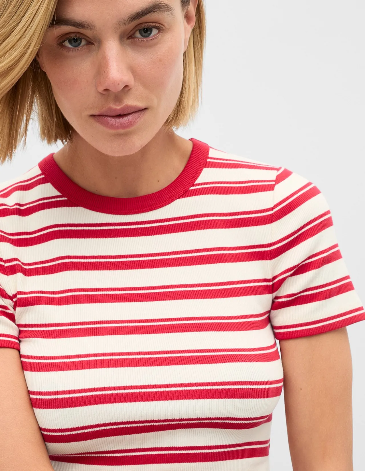 STRIPE RIB TEE