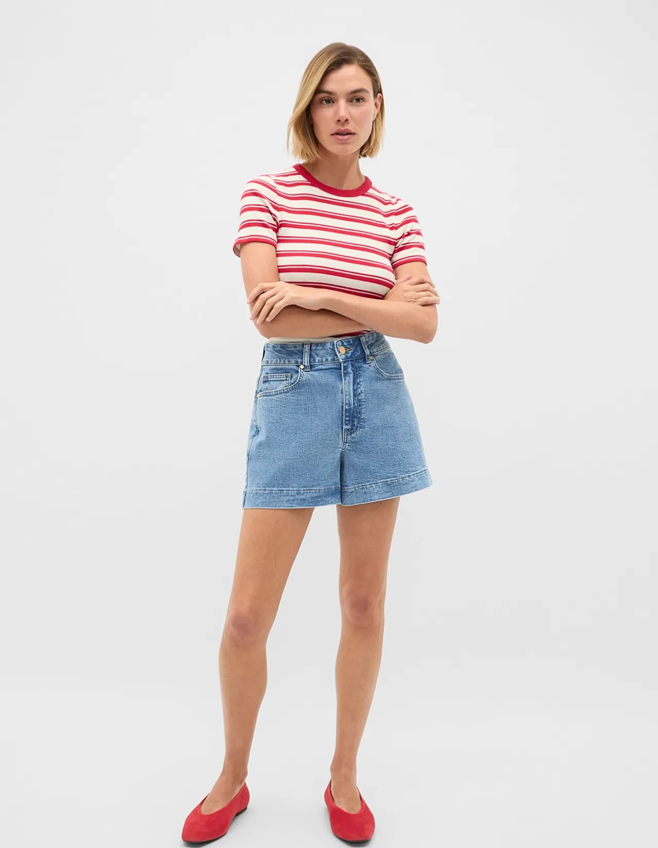 STRIPE RIB TEE