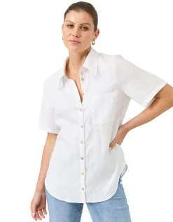 Studio Linen Short Sleeve Button Shirt