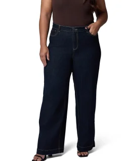 Sully Mid Rise Wide Leg Denim Jean