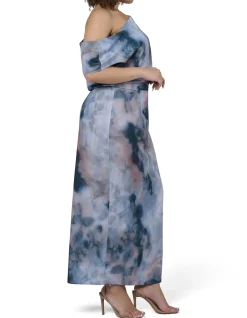 SUNDAY IN THE CITY-PHANTOM MAXI SATIN DRESS