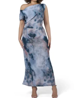 SUNDAY IN THE CITY-PHANTOM MAXI SATIN DRESS