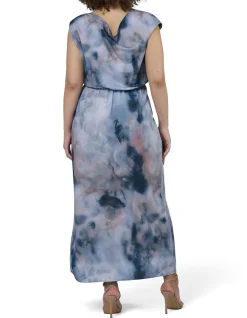 SUNDAY IN THE CITY-PHANTOM MAXI SATIN DRESS