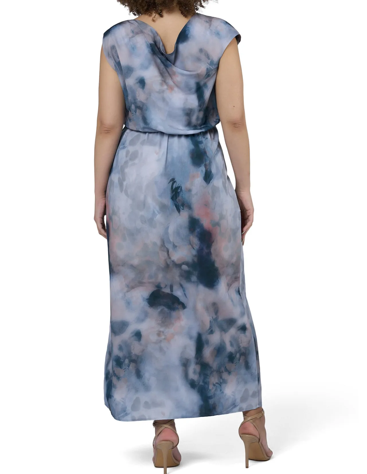 SUNDAY IN THE CITY-PHANTOM MAXI SATIN DRESS
