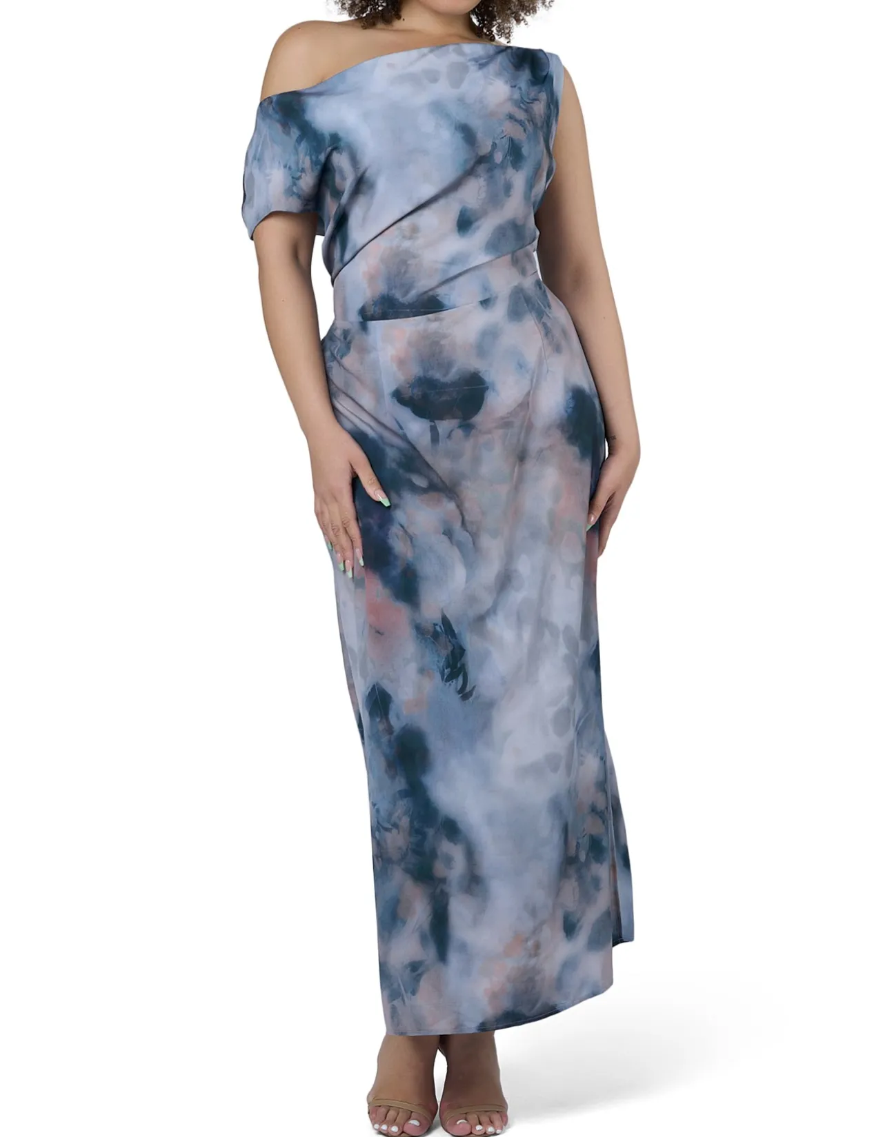 SUNDAY IN THE CITY-PHANTOM MAXI SATIN DRESS