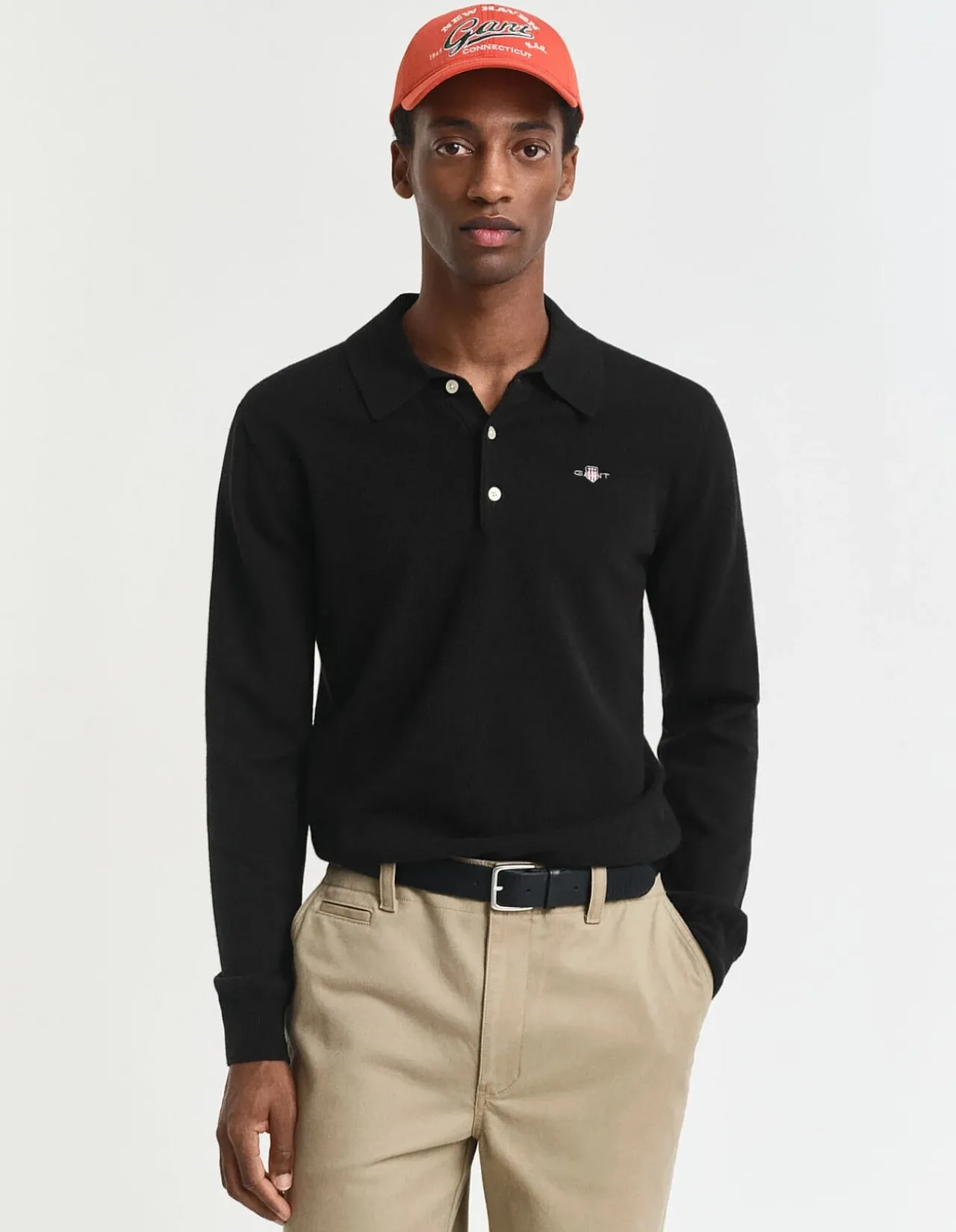SUPERFINE LAMBSWOOL POLO SWEATER