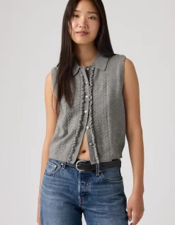 Super Soft Mini Ruffle Vest