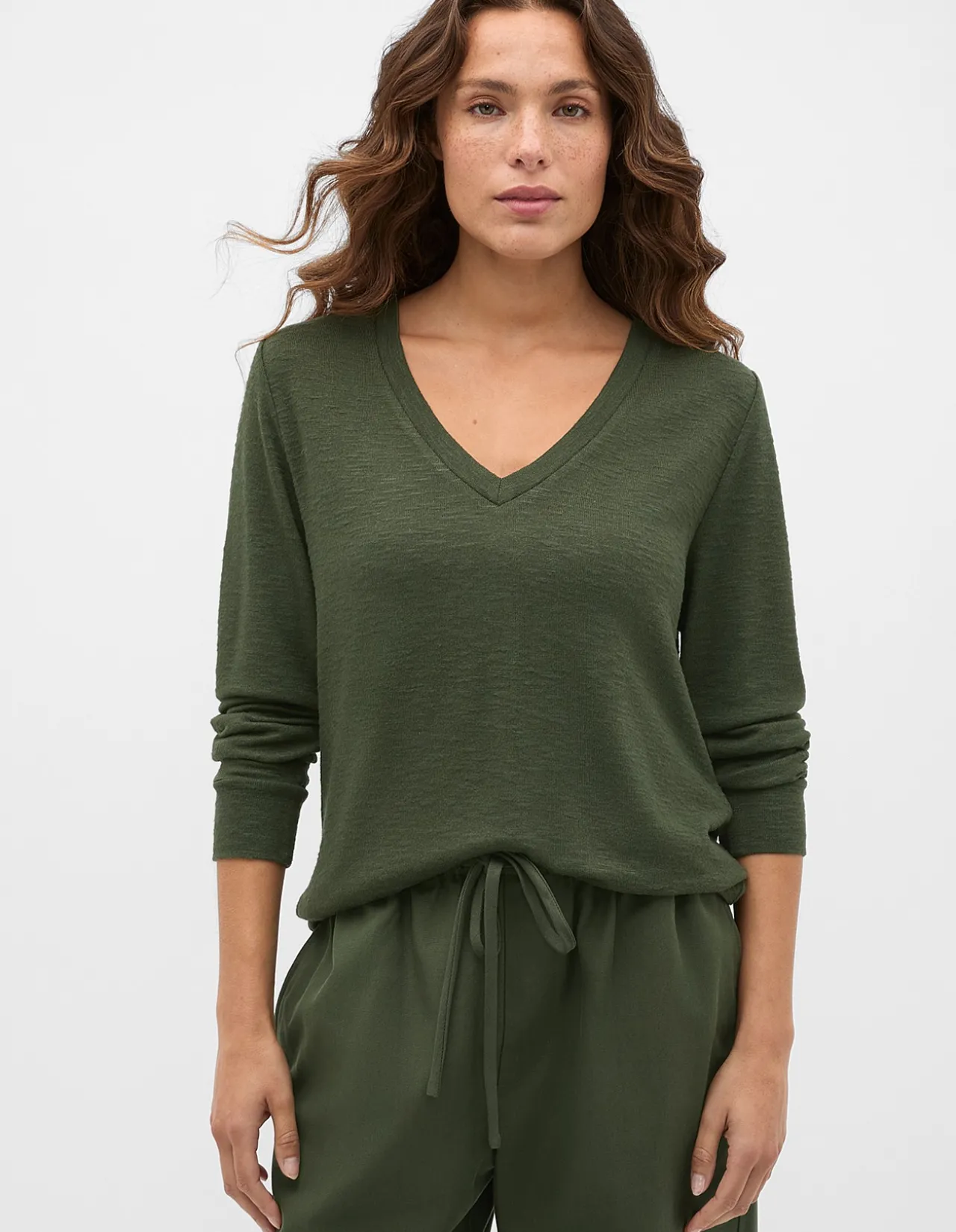 SUPERSOFT V NECK TOP