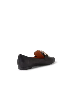 Symona Chain Detail Leather Loafers