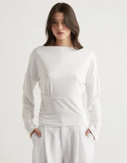 TAHLIA CINCHED LONG SLEEVE TOP