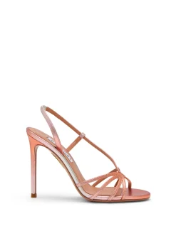 Talk To Me Metallic Strappy Stiletto Sandals
