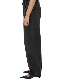 Tatum Vintage Black Barrel Leg Denim Jean