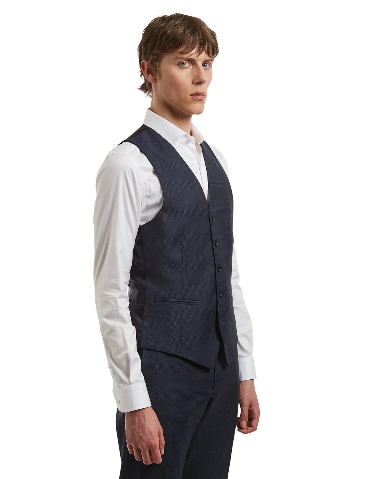 TB POW CHECK 5 BUTTON VEST