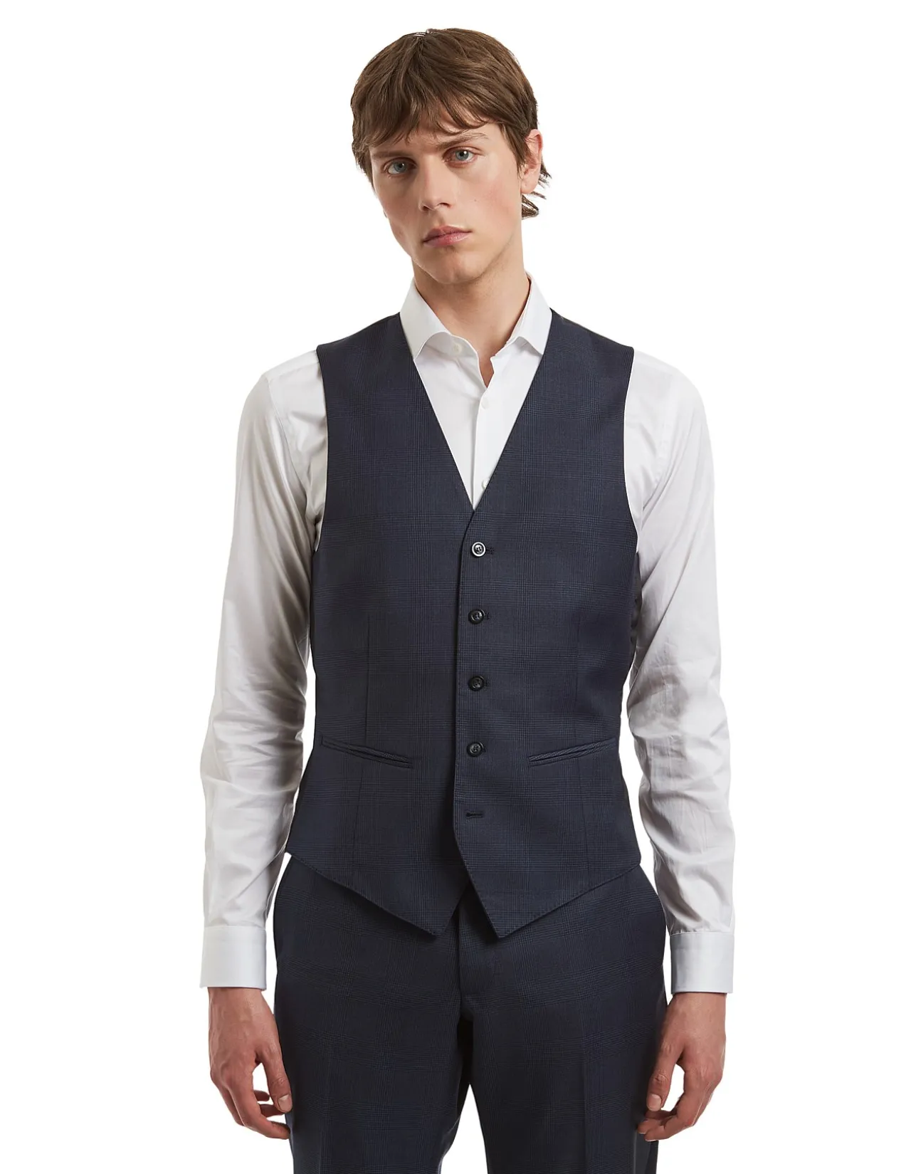 TB POW CHECK 5 BUTTON VEST