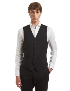 TB NATURAL STRETCH 5 BUTTON VEST