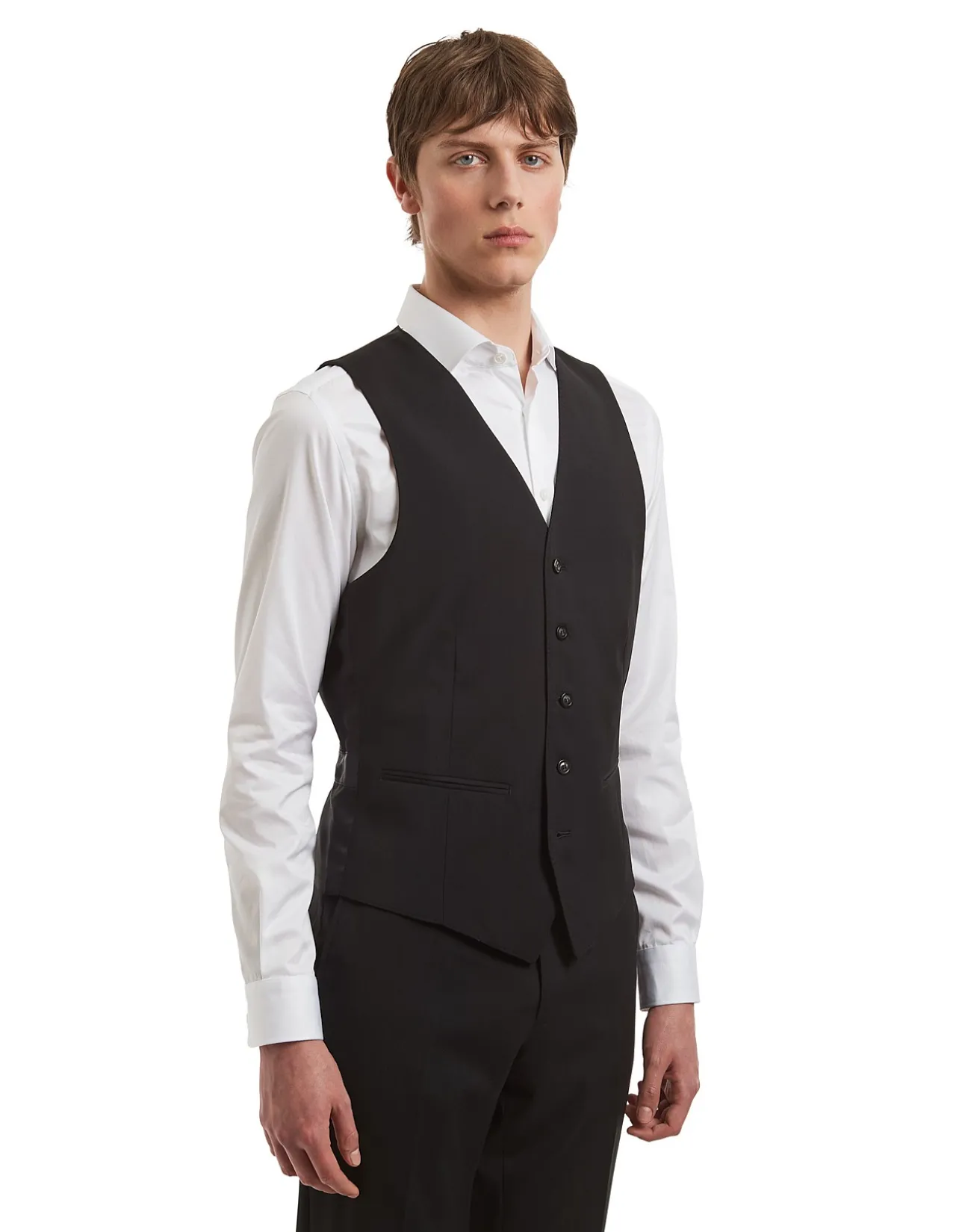 TB NATURAL STRETCH 5 BUTTON VEST