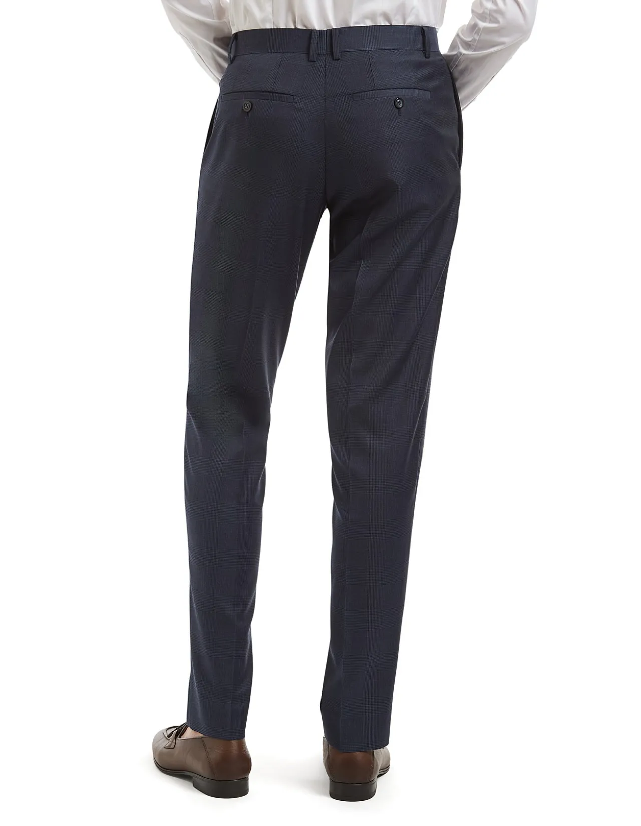 TB POW CHECK FLAT FRONT TROUSER