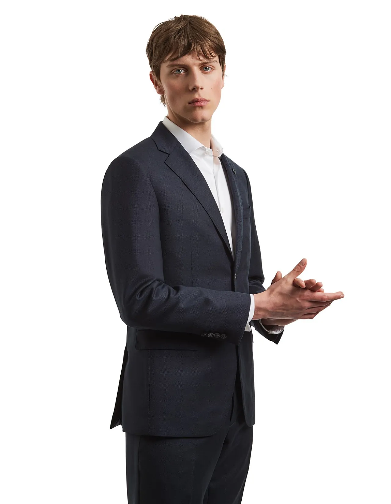 TB TEXTURED NOTCH LAPEL JACKET
