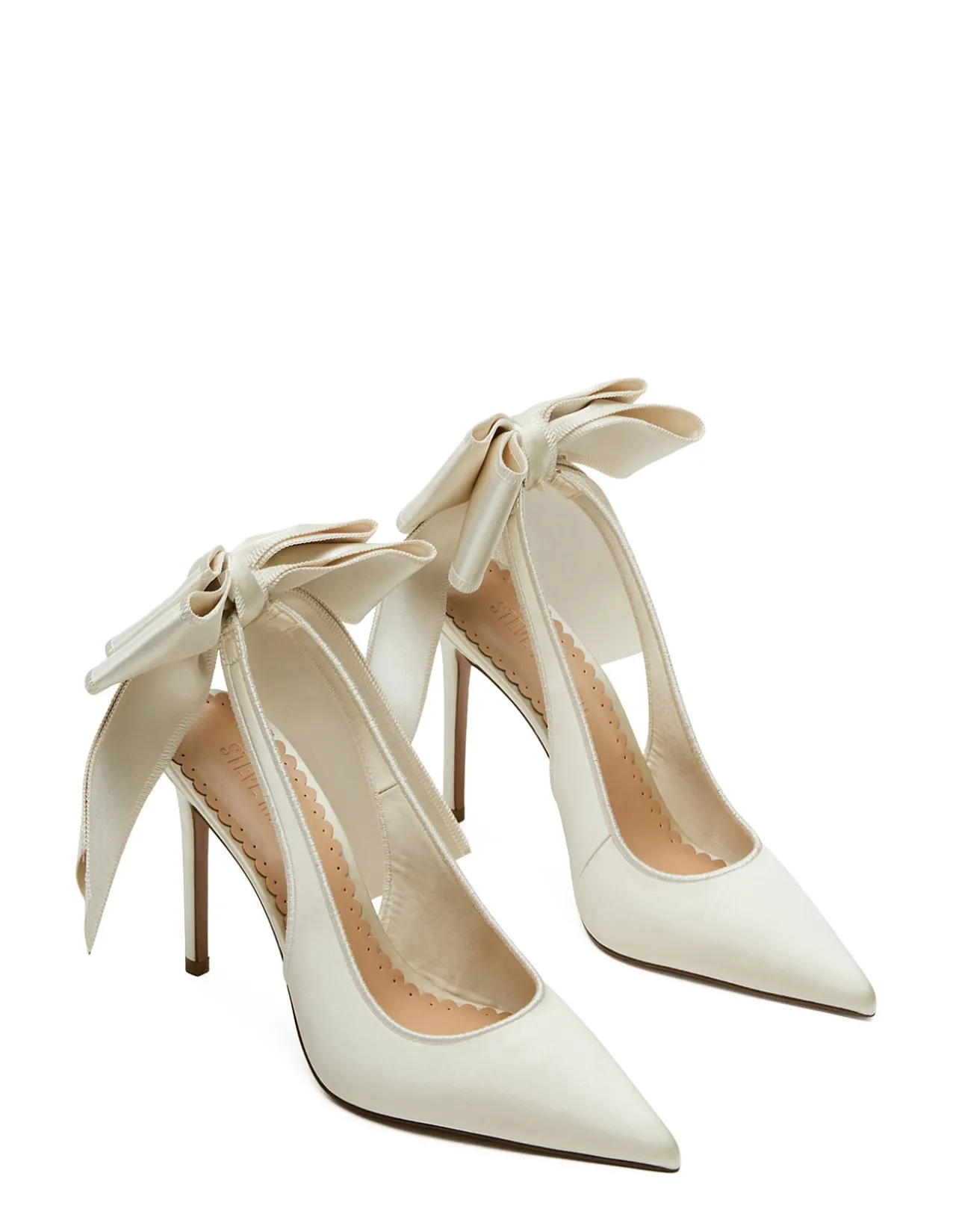 TEACUP SLINGBACK HEEL IVORY SATIN