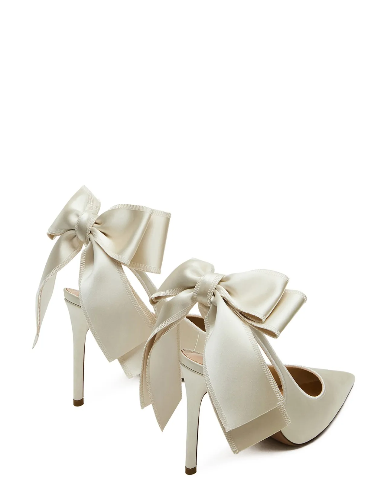 TEACUP SLINGBACK HEEL IVORY SATIN