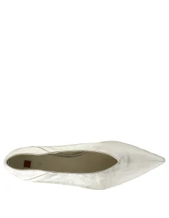 Tea Pointed Toe Snakeskin Ballerina Flat