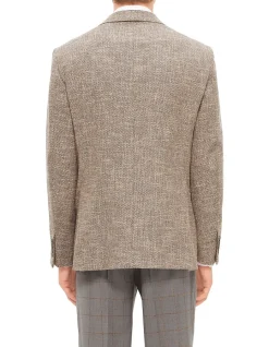 TEHNO COTTON / WOOL 2 BUTTON VICENZA SINGLE BREASTED FULL CANVAS NOTCH LAPEL JACKET