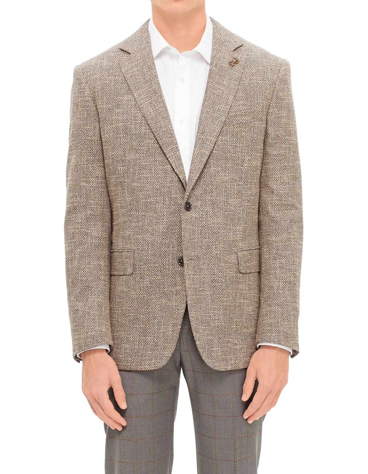 TEHNO COTTON / WOOL 2 BUTTON VICENZA SINGLE BREASTED FULL CANVAS NOTCH LAPEL JACKET