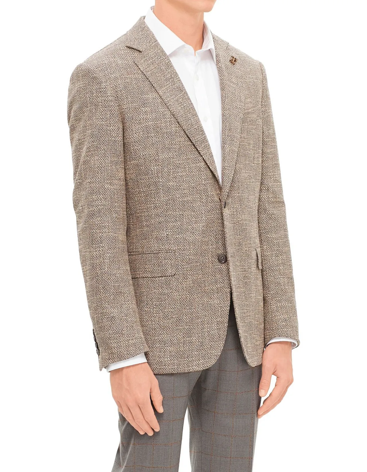 TEHNO COTTON / WOOL 2 BUTTON VICENZA SINGLE BREASTED FULL CANVAS NOTCH LAPEL JACKET