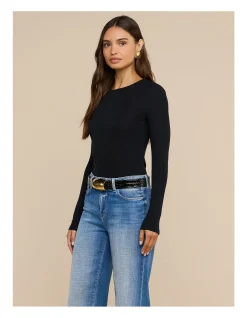 TESS LONG SLEEVE CREW NECK TEE