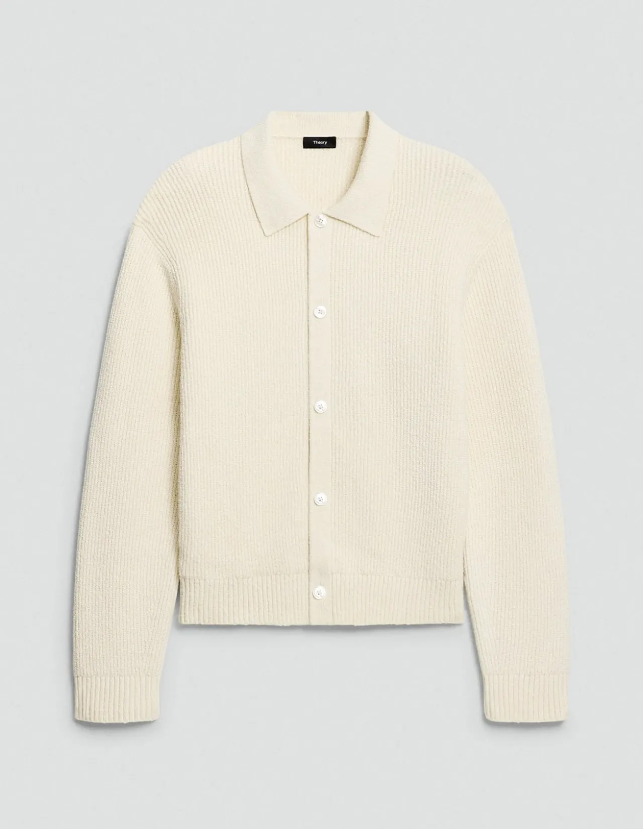 Textured Cardigan in Cotton Silk Slub