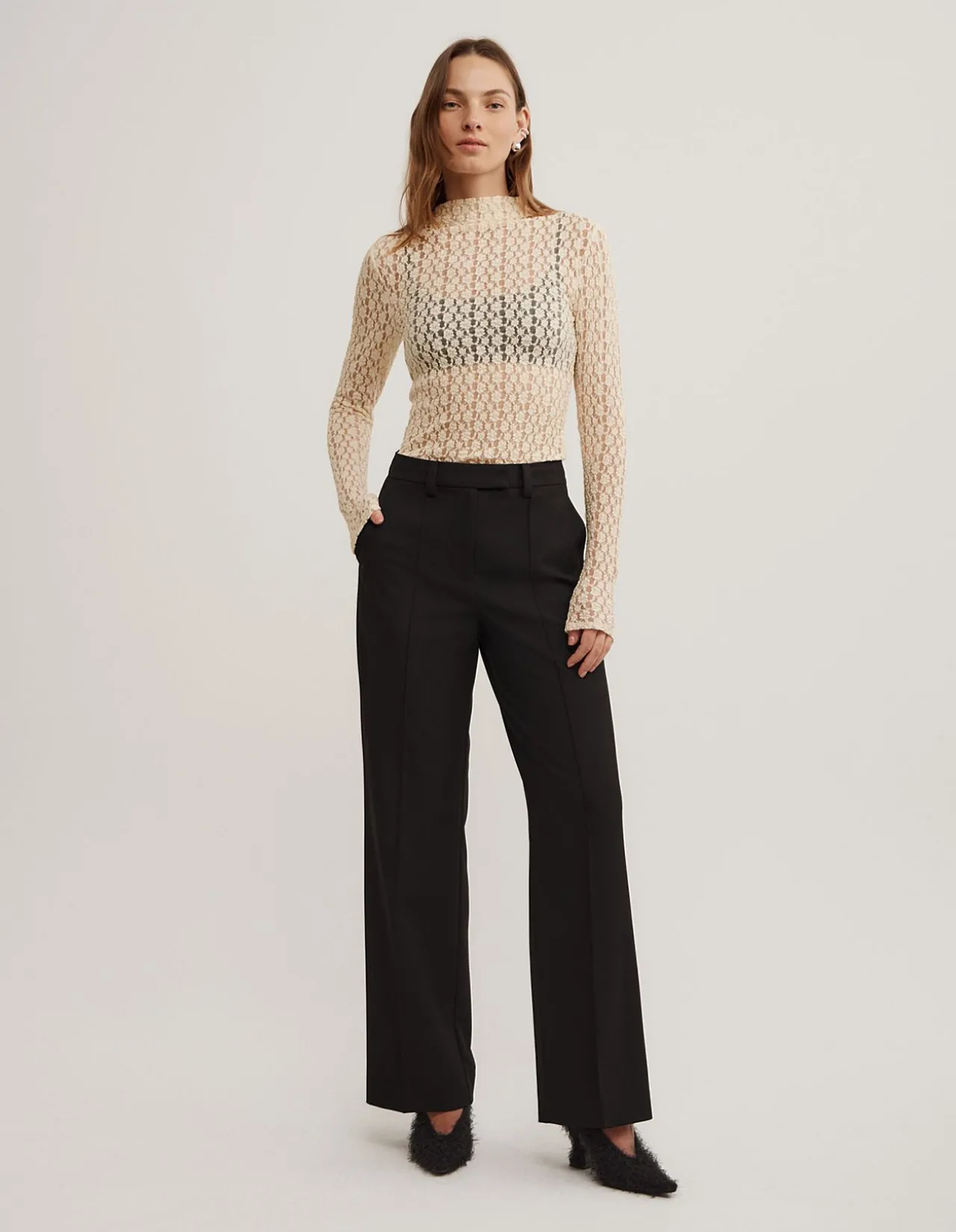 Textured Long Sleeve Top