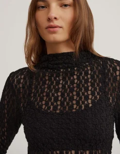 Textured Long Sleeve Top