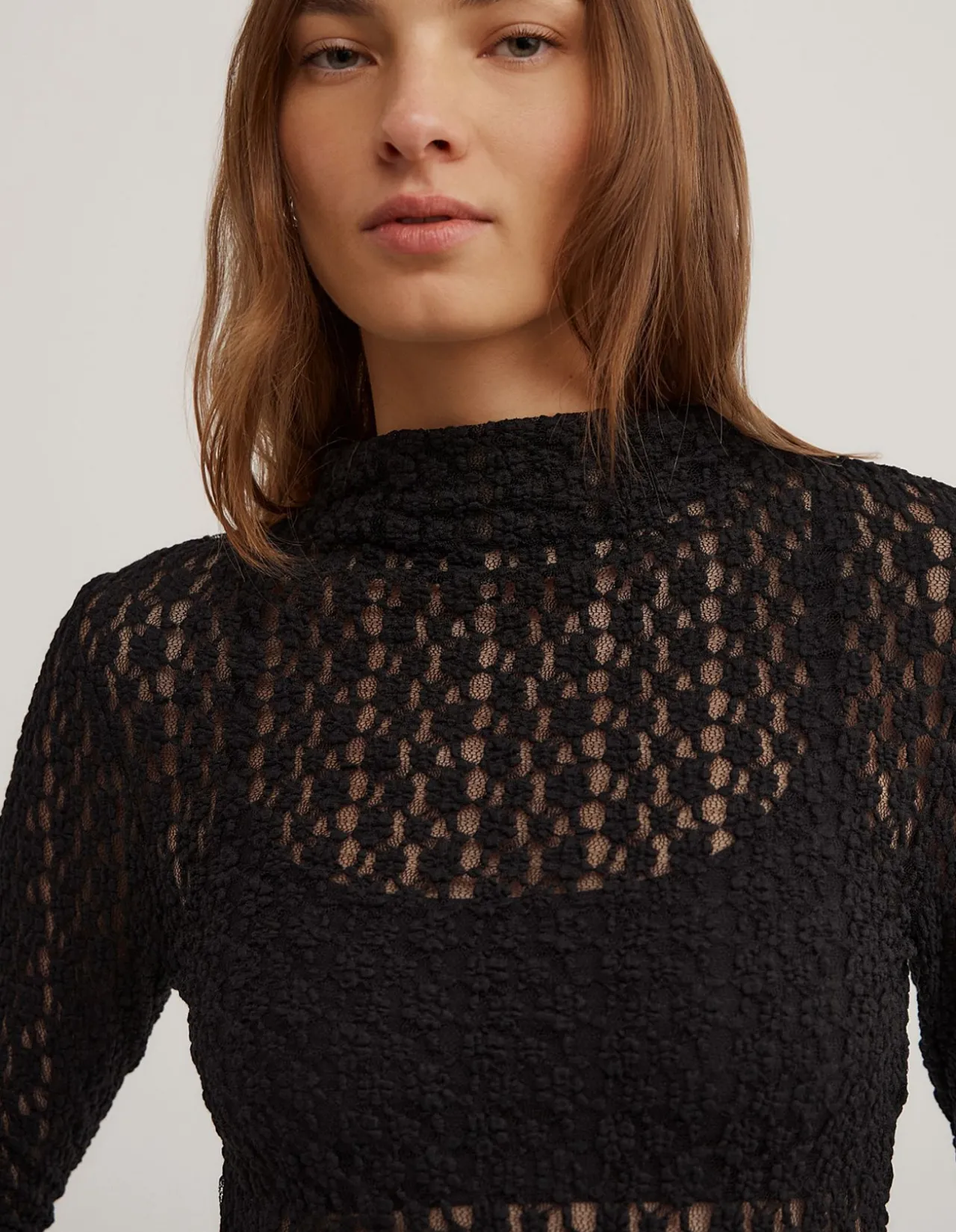 Textured Long Sleeve Top