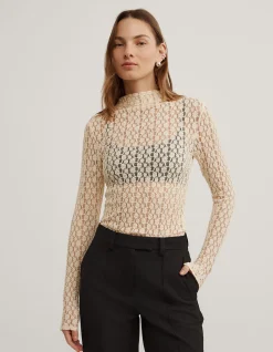 Textured Long Sleeve Top